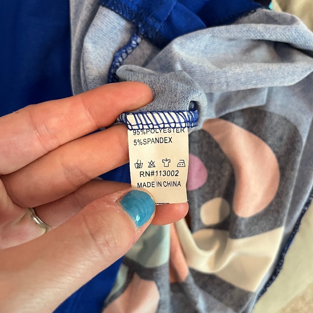 India Boutique Blue Polyester Smock Butterfly Dress w/ Adjustable Straps - Picture 4 of 8